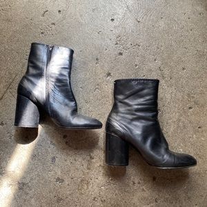 Black Margiela Leather Boots, size 38